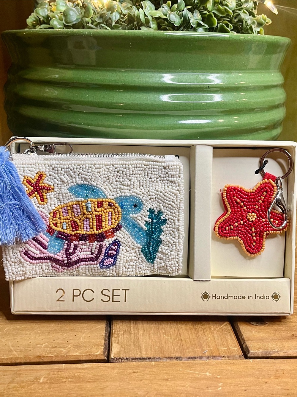 Adorable 2-Piece Beaded Coastal Sea Turtle Set~Perfect for Summer